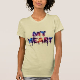 My Heart – Cosmic Drip Text T-Shirt Design
