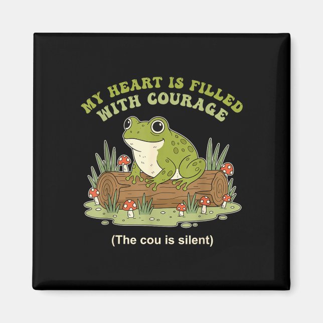 My heart courage grammar nerds writers  magnet (Front)