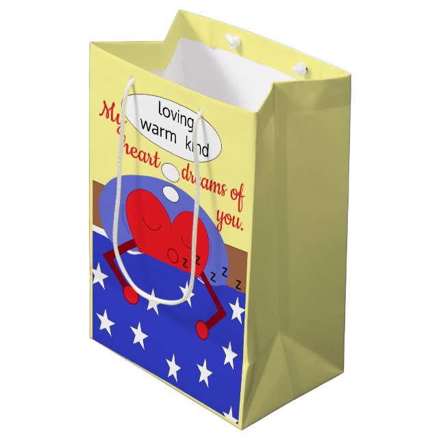 My Heart Dreams of You: Medium Gift Bag (Front Angled)