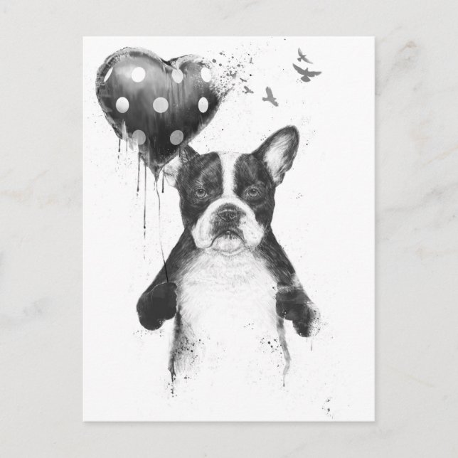 My heart goes boom postcard (Front)