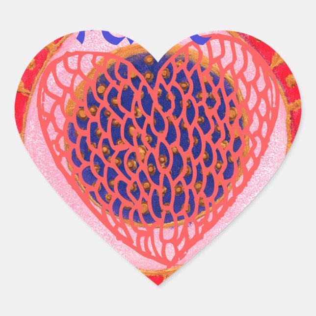 "My Heart Goes Home for Peace" Art Print Sticker (Front)