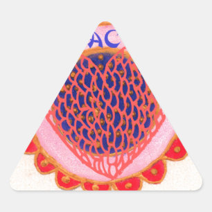 "My Heart Goes Home for Peace" Art Print Triangle Sticker