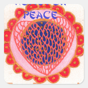My Heart Goes Home for Peace.png Square Sticker