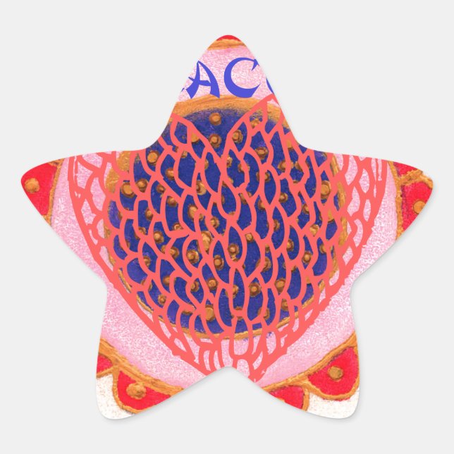 My Heart Goes Home for Peace.png Star Sticker (Front)