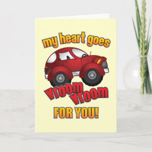 My Heart Goes Vroom Vroom For You! Holiday Card