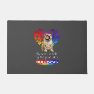 My Heart Is Held By The Paws Of A Bulldog Doormat