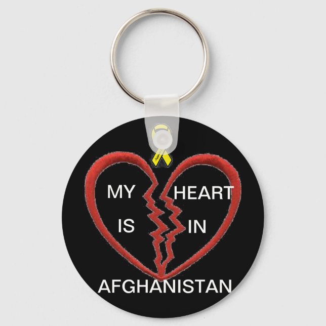 My heart is in Afghanistan Key Ring (Front)