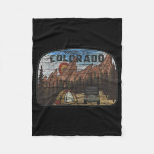 My Heart Is In Colorado Rocky Mountains Skiing Cam Fleece Blanket