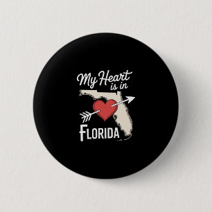 My Heart Is In Florida Cute Florida State Love 6 Cm Round Badge