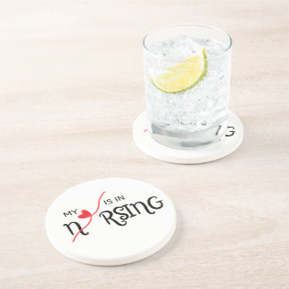 My Heart Is In Nursing Drink Coaster