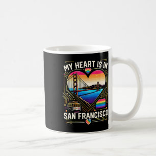 My Heart Is In San Francisco Souvenir Golden Gate Coffee Mug