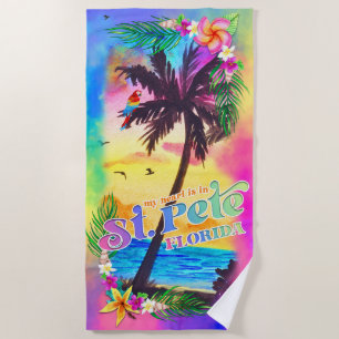 My Heart is in St Pete Beach Towel