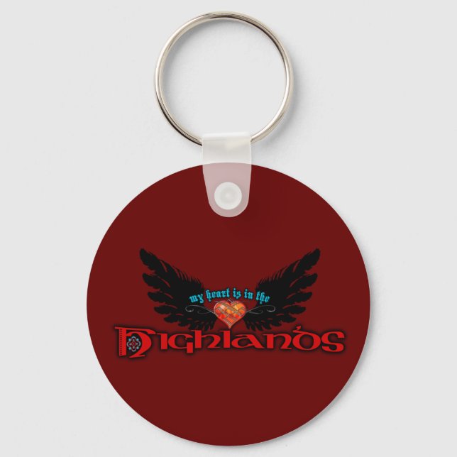 My Heart is in the Highlands Key Ring (Front)
