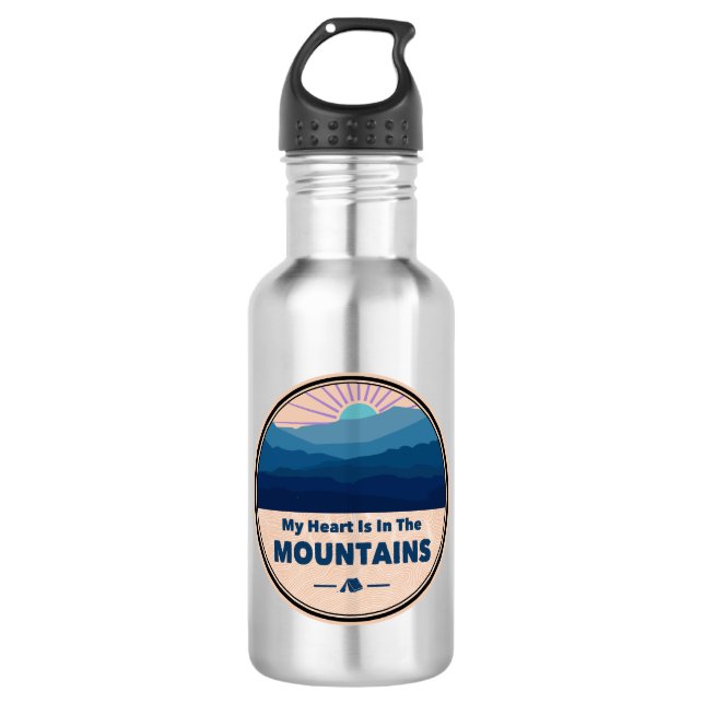 My Heart Is in The Mountains 532 Ml Water Bottle (Front)