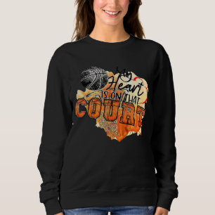 My Heart Is On That Court Basketball Mum Dad M F D Sweatshirt