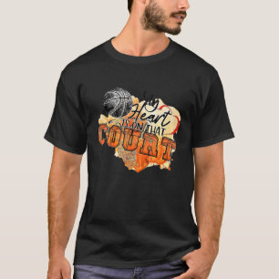 My Heart Is On That Court Basketball Mum Dad M F D T-Shirt