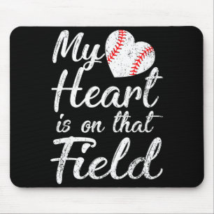 My heart is on that field baseball softball mum My Mouse Pad