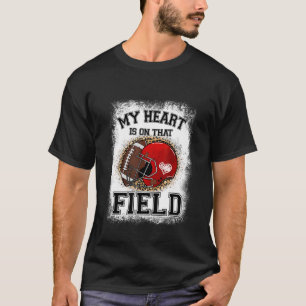 My Heart Is On That Field Football Cool Men Women  T-Shirt