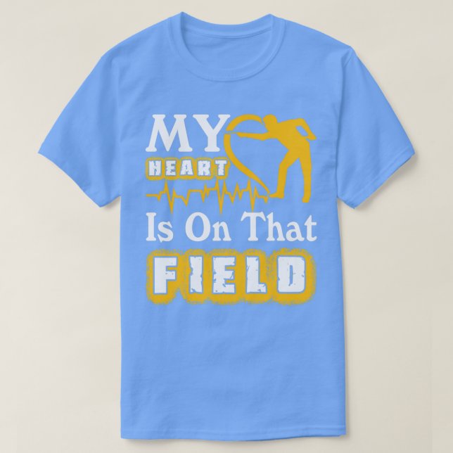 My Heart Is On That Field Pool Billiards Lovers T-Shirt (Design Front)