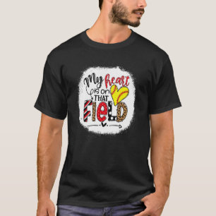 My Heart Is On That Field Softball Leopard Softbal T-Shirt