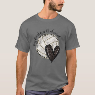 My Heart Is On That Field Volleyball Sports Mom Ga T-Shirt