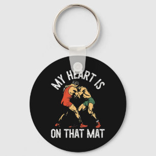 My Heart Is On That Mat Wrestling Mum  Key Ring