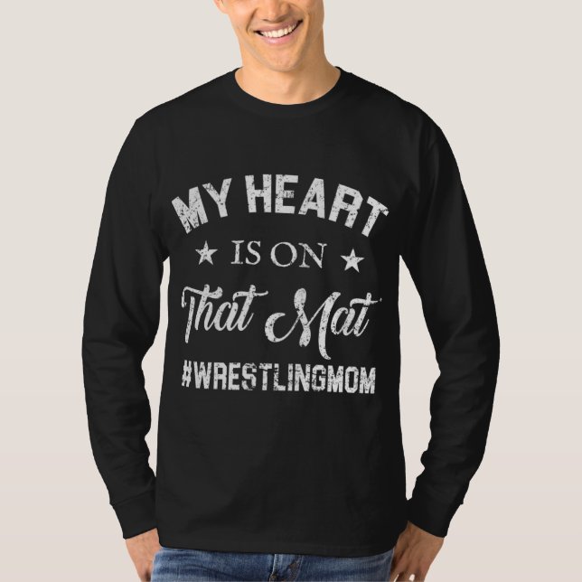 My Heart Is On That Mat Wrestling Mum Pullover (Front)