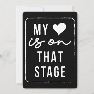 My Heart Is On That Stage Dance Mum Vintage Retro Invitation