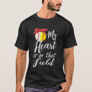 My Heart Is On The Field Mothers Day Golf Tee Soft