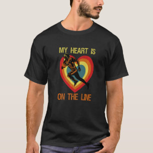 My Heart Is On The Line Lineman High School Footba T-Shirt