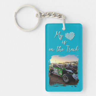 My Heart Is on the Track Keychain