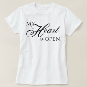 "My Heart is Open" aesthetic script affirmation T-Shirt