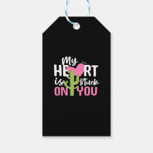 My Heart Is Stuck On You Cactus Heartfelt Design  Gift Tags