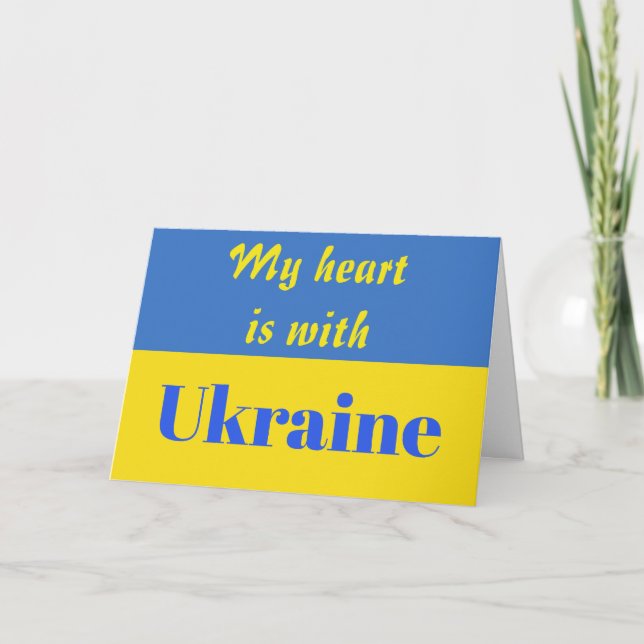 My Heart is With Ukraine Card (Front)