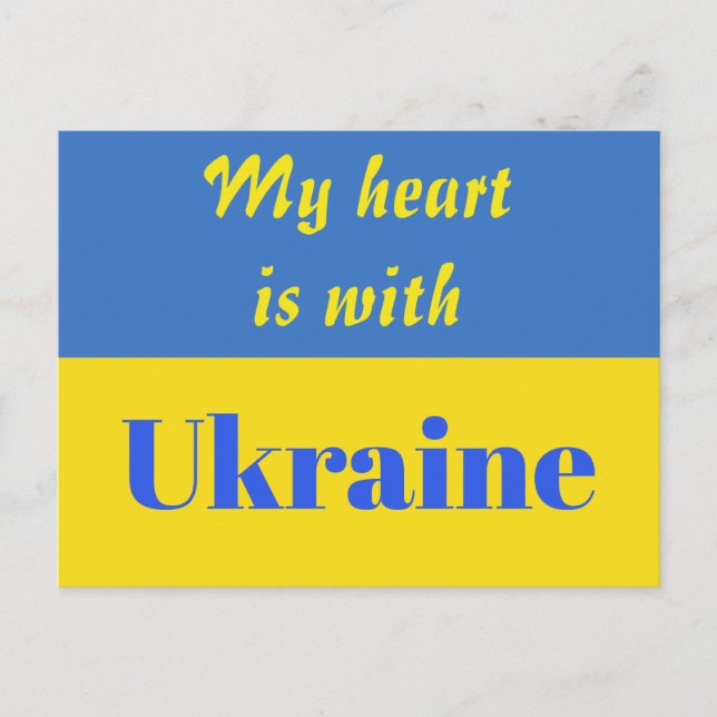 My Heart is With Ukraine Postcard (Front)