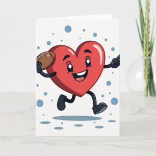 My Heart Loves Football Card
