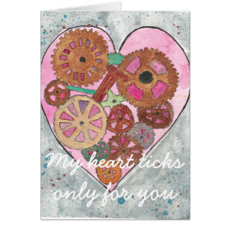 My heart Pink card envelopes included