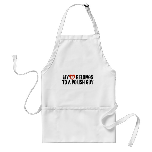 My Heart Polish Guy Standard Apron (Front)