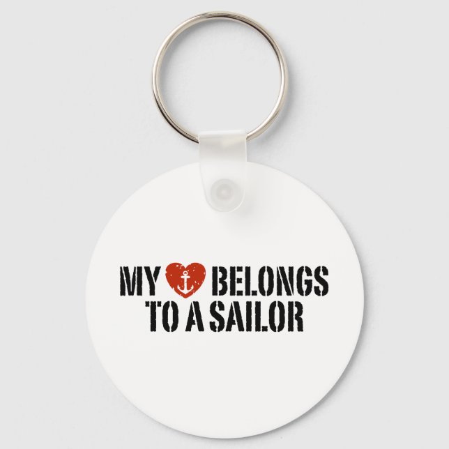 My Heart Sailor Key Ring (Front)