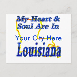 My Heart & Soul Are In Louisiana Postcard