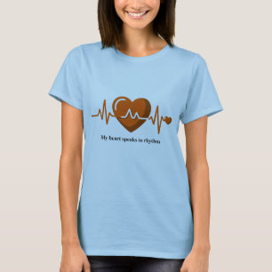 My Heart Speaks in Rhythm - Women's EKG Heartbeat  T-Shirt