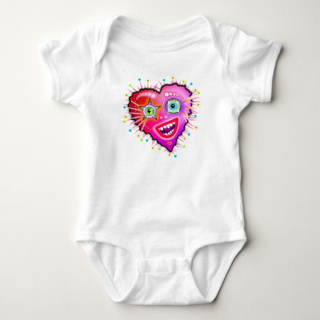 MY HEART WILL GLOW ON BABY BODYSUIT (Front)