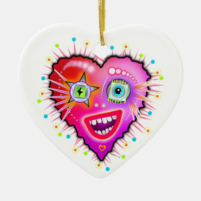 MY HEART WILL GLOW ON CERAMIC TREE DECORATION (Front)