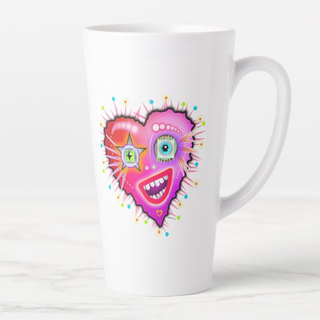 MY HEART WILL GLOW ON Latte Mug (Right)