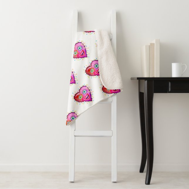 MY HEART WILL GLOW ON SHERPA BLANKET (In Situ)