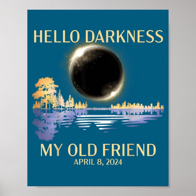 My Hello Darkness Old Friend Solar Poster (Front)