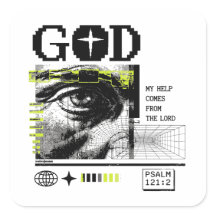 My help comes from the Lord Psalm 121:2 retrowave