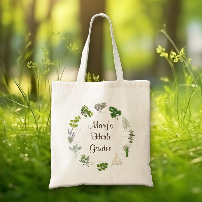 My Herb Garden Tote Bag (Custom Herb Garden tote Bag
Ready for the farmers market. Fragrant, flavorful herbs and spices.)