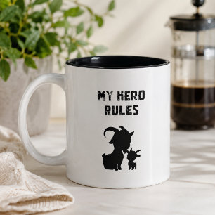 My Herd Rules Funny Goat Farm Animal Lover Two-Tone Coffee Mug