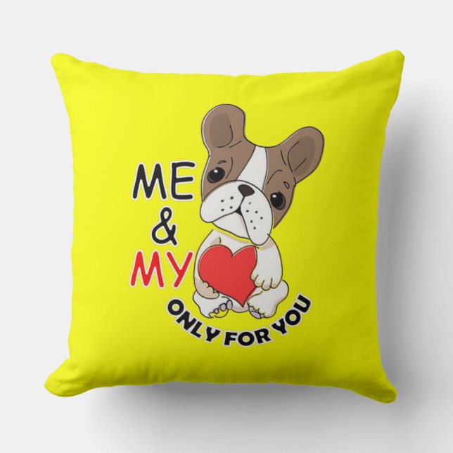 MY HERO ARE MOM AND DAD Pillow 16" x 16" Yellow-4 (Front)
